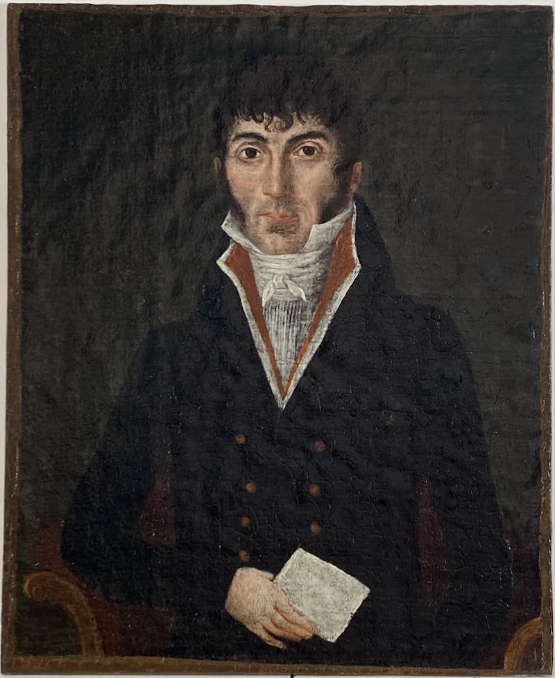 Portrait d'homme début XIXè après restauration